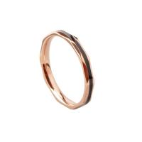 Ring Finger Titantium stali, Naklejka epoksydowa, biżuteria moda & różnej wielkości do wyboru & dla kobiety, różowe złoto, sprzedane przez PC