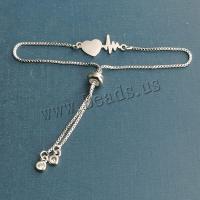 Stainless Steel Jewelry Bracelet 304 Stainless Steel Electrocardiographic plated DIY Length Approx 7 Inch Sold By PC