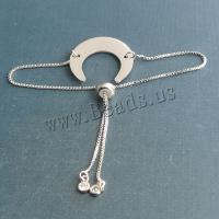 Stainless Steel Jewelry Bracelet 304 Stainless Steel Moon plated DIY Length Approx 7 Inch Sold By PC