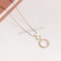 Tibetan Style Jewelry Necklace, with 5CM extender chain, Round, plated, fashion jewelry & for woman, golden, nickel, lead & cadmium free, Length:Approx 72 cm, Sold By PC