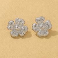 Tibetan Style Stud Earring, Flower, plated, fashion jewelry & for woman, more colors for choice, nickel, lead & cadmium free, 25x25mm, Sold By Pair