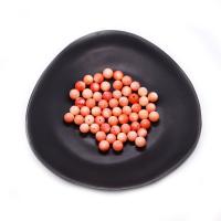 Natural Coral Beads, Round, DIY & half-drilled, orange, 6-7mm, Sold By PC