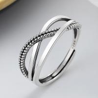 925 Sterling Silver Finger Rings Antique finish fashion jewelry & for woman & hollow nickel lead & cadmium free Sold By PC