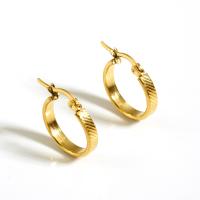 Stainless Steel Lever Back Earring 304 Stainless Steel 18K gold plated fashion jewelry & for woman golden Sold By Bag