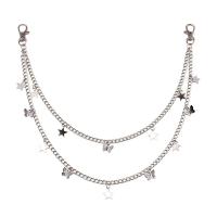 Body Chain Jewelry, Tibetan Style, Butterfly, platinum color plated, Double Layer & punk style & for woman, nickel, lead & cadmium free, Length:40 cm, 50 cm, Sold By PC