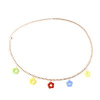 Body Chain Jewelry, Tibetan Style, with Acrylic, Flower, plated, punk style & for woman, more colors for choice, nickel, lead & cadmium free, 27mm, Length:95 cm, Sold By PC