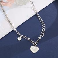 Zinc Alloy Jewelry Necklace Heart plated fashion jewelry & for woman nickel lead & cadmium free Sold By PC
