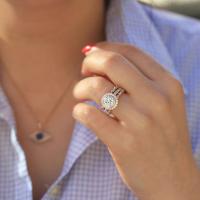 Zink Alloy Finger Ring, plated, olika storlek för val & Micro Pave rhinestone & för kvinna, guld, Säljs av PC