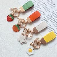 Zinc Alloy Key Clasp PU Leather with Zinc Alloy DIY & Unisex Sold By PC