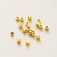 Messing Zwischenperlen, vergoldet, DIY, keine, 2x2.50mm, Bohrung:ca. 1.3mm, 100PCs/Tasche, verkauft von Tasche