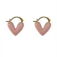 Brass Leverback Earring, gold color plated, fashion jewelry & for woman & enamel, more colors for choice, nickel, lead & cadmium free, 19x17mm, Sold By Pair