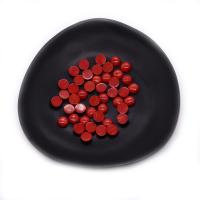 Gemstone díszítőszegecs, Szintetikus Coral, Kupola, DIY, piros, 6mm, Által értékesített PC