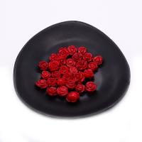Coral Beads Rose Carved DIY & half-drilled red 12mm Sold By PC