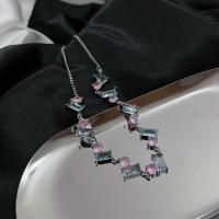 Zinc Alloy smykker halskæde, forgyldt, mode smykker & forskellige stilarter for valg & Micro Pave cubic zirconia & for kvinde, nikkel, bly & cadmium fri, Solgt af PC