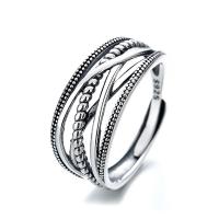 Sterling Silver Jewelry Finger Ring, 925 sterline d'argento, gioielli di moda & per la donna & cavo, assenza di nichel,piombo&cadmio, 10mm, Venduto da PC