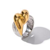Vinger Ring in edelstaal, 304 roestvrij staal, mode sieraden & verschillende grootte voor keus & voor vrouw, Verkocht door PC