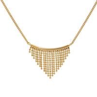 304 Stainless Steel Fringe Necklace, with 2.36inch extender chain, 18K gold plated, fashion jewelry & for woman, golden, Sold Per Approx 16.93 Inch Strand