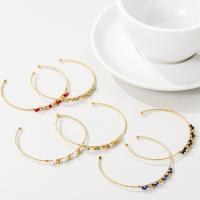 Stainless Steel Bangle 304 Stainless Steel with Seedbead 18K gold plated fashion jewelry & for woman golden Sold By PC