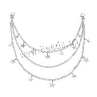Body Chain Jewelry, Tibetan Style, with Brass, Star, plated, three layers & punk style & for woman, more colors for choice, nickel, lead & cadmium free, Length:36 cm, 46 cm, 54 cm, Sold By PC