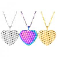 Stainless Steel Jewelry Necklace 304 Stainless Steel Heart Vacuum Ion Plating fashion jewelry & for woman Length Approx 50 cm Sold By PC