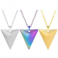 Stainless Steel Jewelry Necklace 304 Stainless Steel Triangle Vacuum Ion Plating fashion jewelry & for woman Length Approx 50 cm Sold By PC