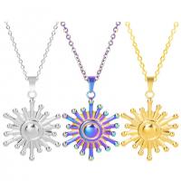Stainless Steel Jewelry Necklace 304 Stainless Steel Sun Vacuum Ion Plating fashion jewelry & for woman Length Approx 50 cm Sold By PC