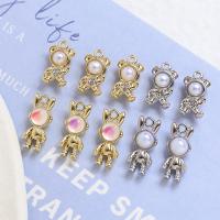 Tibetan Style Animal Pendants, with Plastic Pearl, Rabbit, plated, DIY & different size for choice, more colors for choice, nickel, lead & cadmium free, Sold By PC