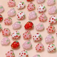 Porcelain Jewelry Beads, Strawberry, DIY & enamel, more colors for choice, 19x17mm, Sold By PC