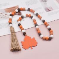 Wood Hanging Ornaments with Linen Halloween Design Length Approx 100 cm Sold By PC