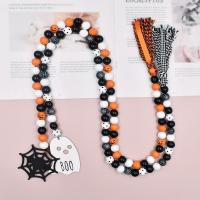 Hemu Beads Hanging Ornaments, with Cotton Thread, Halloween Design, more colors for choice, Length:Approx 102 cm, Sold By PC
