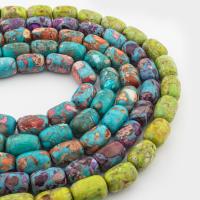 Perles bijoux en pierres gemmes, Jaspe d'impression, pilier, DIY, plus de couleurs à choisir, 10x10mm, Vendu par Environ 42 cm brin