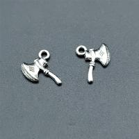 Zinc Alloy Tool Pendants Axe antique silver color plated vintage & DIY nickel lead & cadmium free Approx Sold By Bag