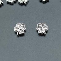 Zinc Alloy Clover Pendant Four Leaf Clover antique silver color plated vintage & DIY & can be used as pendant or bead nickel lead & cadmium free Approx Sold By Bag