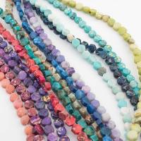 Perles bijoux en pierres gemmes, Jaspe d'impression, hexagone, DIY, plus de couleurs à choisir, 7x4mm, Vendu par Environ 41.2 cm brin