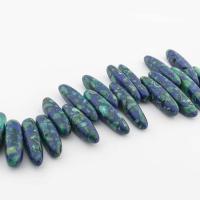 Grânulos de gemstone jóias, A pedra do rei, DIY, cores misturadas, 44x8mm, vendido para Aprox 42.5 cm Strand