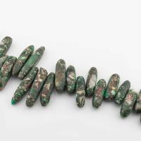 Perles bijoux en pierres gemmes, Jaspe d'impression, DIY, couleurs mélangées, 49x7mm, Vendu par Environ 41.4 cm brin