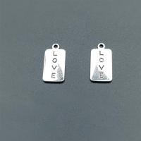 Zinc Alloy Pendants Rectangle antique silver color plated vintage & DIY nickel lead & cadmium free Approx Sold By Bag