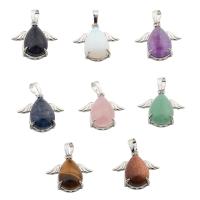 Gemstone Pendants Jewelry, with Brass, different materials for choice & Unisex, 31x26x13mm, Hole:Approx 3mm, Sold By PC