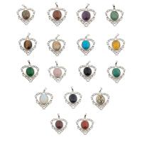 Gemstone Pendants Jewelry with Brass Heart & Unisex Approx 5mm Sold By PC