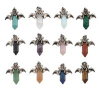 Gemstone Pendants Jewelry, with Tibetan Style, different materials for choice & Unisex, 54x39x13mm, Hole:Approx 6mm, Sold By PC