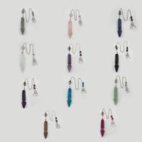 Gemstone Pendants Jewelry, with Brass, different materials for choice & Unisex, 13x11mm, Length:322 mm, Sold By PC