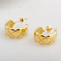 Titanium Steel  Earring fashion jewelry & for woman golden 2mm Sold By Pair