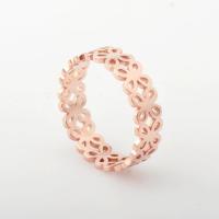 Ring Finger Titantium stali, biżuteria moda & różnej wielkości do wyboru & dla kobiety, różowe złoto, sprzedane przez PC