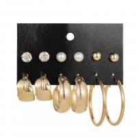 Zinc Alloy Drop Earrings plated 6 pieces & fashion jewelry & for woman nickel lead & cadmium free Sold By Set