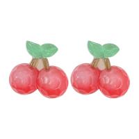 Acrylic Jewelry Earring Fruit fashion jewelry & for woman 20mm Sold By Pair