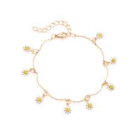 Zinc Alloy armbånd, Flower, guldfarve belagt, mode smykker & for kvinde, Længde Ca. 18 cm, Solgt af PC