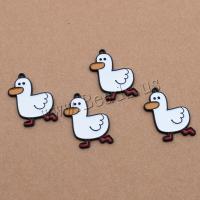 Tibetan Style Enamel Pendants, Duck, plated, DIY, more colors for choice, nickel, lead & cadmium free, 25x33mm, 10PCs/Bag, Sold By Bag