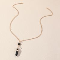 Tibetan Style Jewelry Necklace, with Resin & Plastic, with 4.8CM extender chain, Bullet, fashion jewelry & for woman, more colors for choice, nickel, lead & cadmium free, Length:Approx 52 cm, Sold By PC
