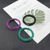 Titanium Steel Bangle Setting, fashion jewelry & DIY & Unisex, more colors for choice, 65x1.7mm,205mm, Sold By PC
