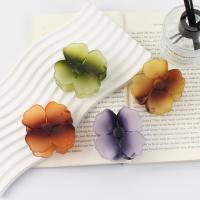 Hair Claw Clips, Plastic, Flower, handmade, for woman, more colors for choice, 60x45mm, Sold By PC